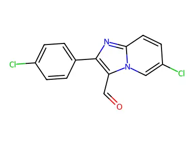 6-Chloro-2-(4-chlorophenyl)imidazo[1,2-a]pyridine-3-carbaldehyde structure