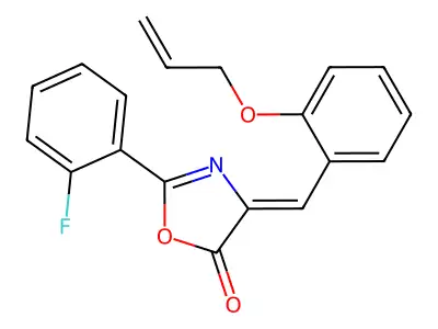 2-(2-Fluorophenyl)-4-[[2-(2-propen-1-yloxy)phenyl]methylene]-5(4H)-oxazolone structure