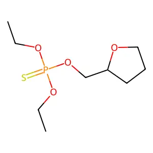 Phosphorothioic acid, O,O-diethyl O-((tetrahydro-2-furanyl)methyl) ester structure