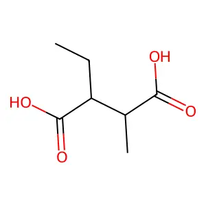 Butanedioic acid, 2-ethyl-3-methyl-, [R-(R*,S*)]- structure