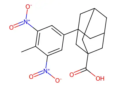 3-(4-Methyl-3,5-dinitrophenyl)-1-adamantanecarboxylic acid structure