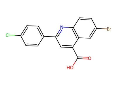 6-Bromo-2-(4-chlorophenyl)quinoline-4-carboxylic acid structure