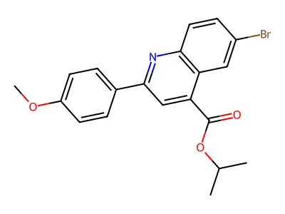Isopropyl 6-bromo-2-(4-methoxyphenyl)-4-quinolinecarboxylate structure