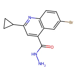 6-Bromo-2-cyclopropylquinoline-4-carbohydrazide structure
