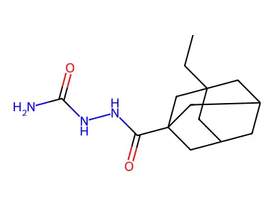 [(3-Ethyladamantane-1-carbonyl)amino]urea structure