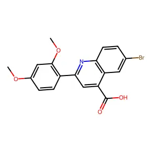 6-Bromo-2-(2,4-dimethoxyphenyl)quinoline-4-carboxylic acid structure