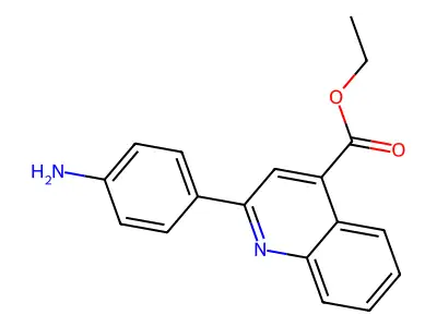 Ethyl-2-(4-aminophenyl)quinoline-4-carboxylate structure