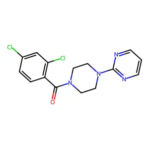 (2,4-Dichlorophenyl)-(4-pyrimidin-2-ylpiperazin-1-yl)methanone structure