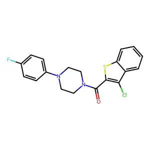 (3-Chloro-1-benzothiophen-2-yl)[4-(4-fluorophenyl)piperazino]methanone structure