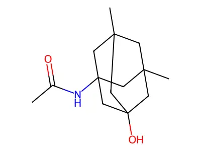 N-(3-hydroxy-5,7-dimethyl-1-adamantyl)acetamide structure