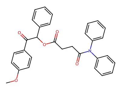 2-(4-Methoxyphenyl)-2-oxo-1-phenylethyl 4-(diphenylamino)-4-oxobutanoate structure