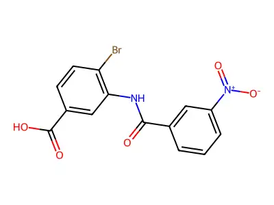 4-bromo-3-[(3-nitrobenzoyl)amino]benzoic Acid structure