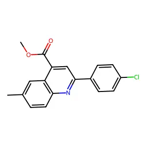 Methyl 2-(4-chlorophenyl)-6-methylquinoline-4-carboxylate structure