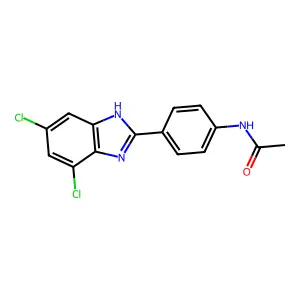 N-[4-(4,6-dichloro-1H-benzimidazol-2-yl)phenyl]acetamide structure