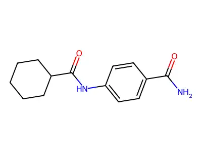 4-(Cyclohexanecarbonylamino)benzamide structure