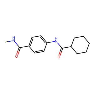 4-[(cyclohexylcarbonyl)amino]-N-methylbenzamide structure