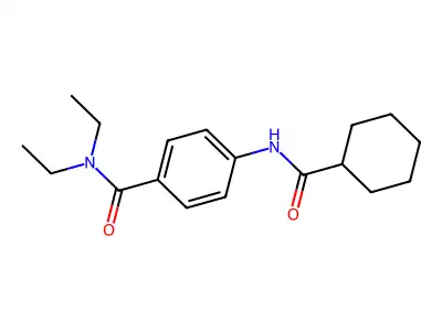 4-[(cyclohexylcarbonyl)amino]-N,N-diethylbenzamide structure