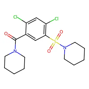 (2,4-Dichloro-5-piperidin-1-ylsulfonylphenyl)-piperidin-1-ylmethanone structure