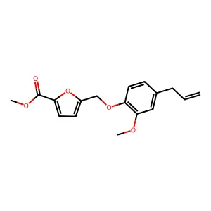 Methyl 5-[(2-methoxy-4-prop-2-enylphenoxy)methyl]furan-2-carboxylate structure