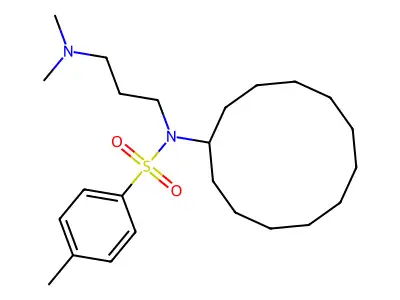 N-cyclododecyl-N-(3-(dimethylamino)propyl)-4-methylbenzenesulfonamide structure