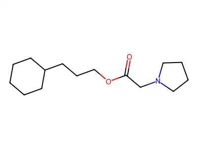 3-Cyclohexylpropyl 2-pyrrolidin-1-ylacetate structure