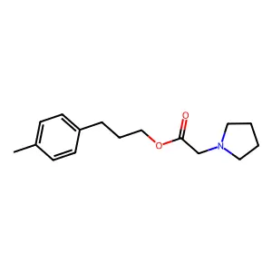 3-(4-Methylphenyl)propyl pyrrolidin-1-ylacetate structure