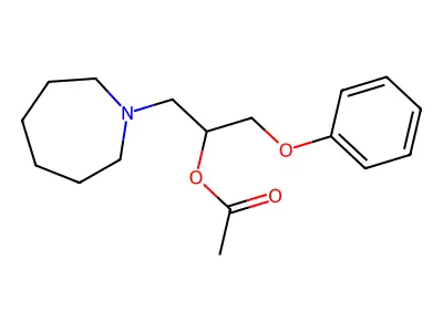 [1-(Azepan-1-yl)-3-phenoxypropan-2-yl] acetate structure