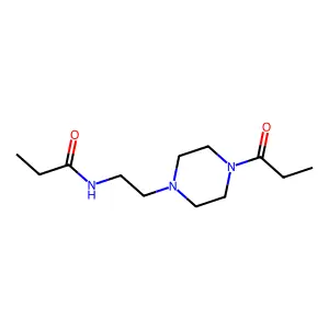 N-[2-(4-propanoylpiperazin-1-yl)ethyl]propanamide structure