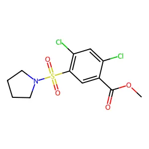 Methyl 2,4-dichloro-5-(pyrrolidin-1-ylsulfonyl)benzoate structure