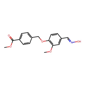Methyl 4-[[4-[(hydroxyimino)methyl]-2-methoxyphenoxy]methyl]benzoate structure