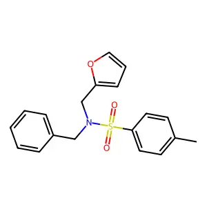 N-benzyl-N-(furan-2-ylmethyl)-4-methylbenzenesulfonamide structure