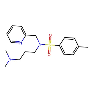 N-[3-(dimethylamino)propyl]-4-methyl-N-(pyridin-2-ylmethyl)benzenesulfonamide structure