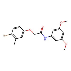 2-(4-bromo-3-methylphenoxy)-N-(3,5-dimethoxyphenyl)acetamide structure