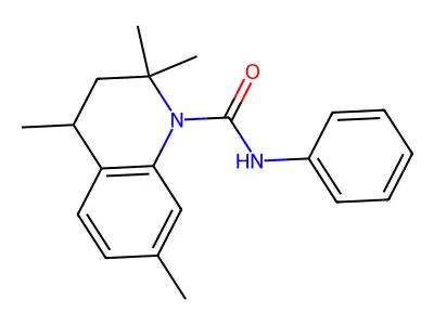 2,2,4,7-tetramethyl-N-phenyl-3,4-dihydroquinoline-1(2H)-carboxamide structure