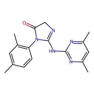 1-(2,4-dimethylphenyl)-2-[(4,6-dimethylpyrimidin-2-yl)amino]-4H-imidazol-5-one structure