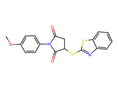 3-(1,3-Benzothiazol-2-ylsulfanyl)-1-(4-methoxyphenyl)pyrrolidine-2,5-dione structure