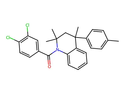 (3,4-dichlorophenyl)[2,2,4-trimethyl-4-(4-methylphenyl)-3,4-dihydroquinolin-1(2H)-yl]methanone structure
