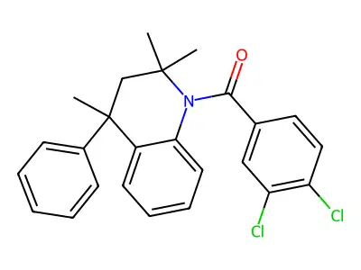 (3,4-dichlorophenyl)(2,2,4-trimethyl-4-phenyl-3,4-dihydroquinolin-1(2H)-yl)methanone structure