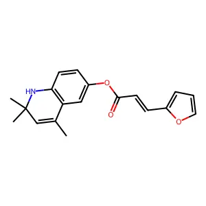 2,2,4-trimethyl-1,2-dihydroquinolin-6-yl (2E)-3-(furan-2-yl)prop-2-enoate structure