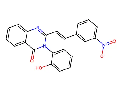 3-(2-hydroxyphenyl)-2-[(E)-2-(3-nitrophenyl)ethenyl]quinazolin-4-one structure