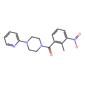 (2-Methyl-3-nitrophenyl)-(4-pyridin-2-ylpiperazin-1-yl)methanone structure