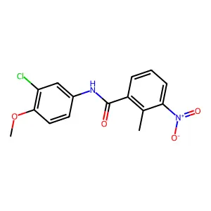 N-(3-chloro-4-methoxyphenyl)-2-methyl-3-nitrobenzamide structure