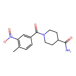 1-(4-Methyl-3-nitrobenzoyl)piperidine-4-carboxamide structure