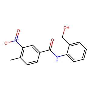 N-[2-(hydroxymethyl)phenyl]-4-methyl-3-nitrobenzamide structure