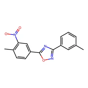 5-(4-Methyl-3-nitrophenyl)-3-(3-methylphenyl)-1,2,4-oxadiazole structure