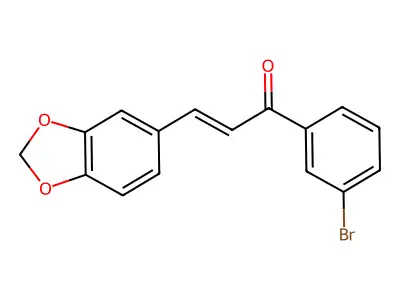 3-(1,3-Benzodioxol-5-yl)-1-(3-bromophenyl)prop-2-en-1-one structure
