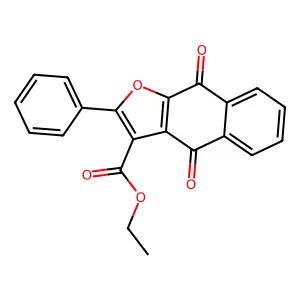 Ethyl 4,9-dioxo-2-phenyl-4,9-dihydronaphtho[2,3-b]furan-3-carboxylate structure