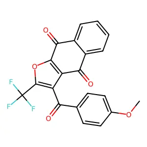 3-(4-Methoxybenzoyl)-2-(trifluoromethyl)naphtho[2,3-b]furan-4,9-dione structure