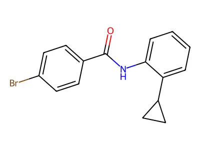 4-bromo-N-(2-cyclopropylphenyl)benzamide structure