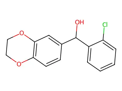 (2-Chlorophenyl)(2,3-dihydro-1,4-benzodioxin-6-yl)methanol structure